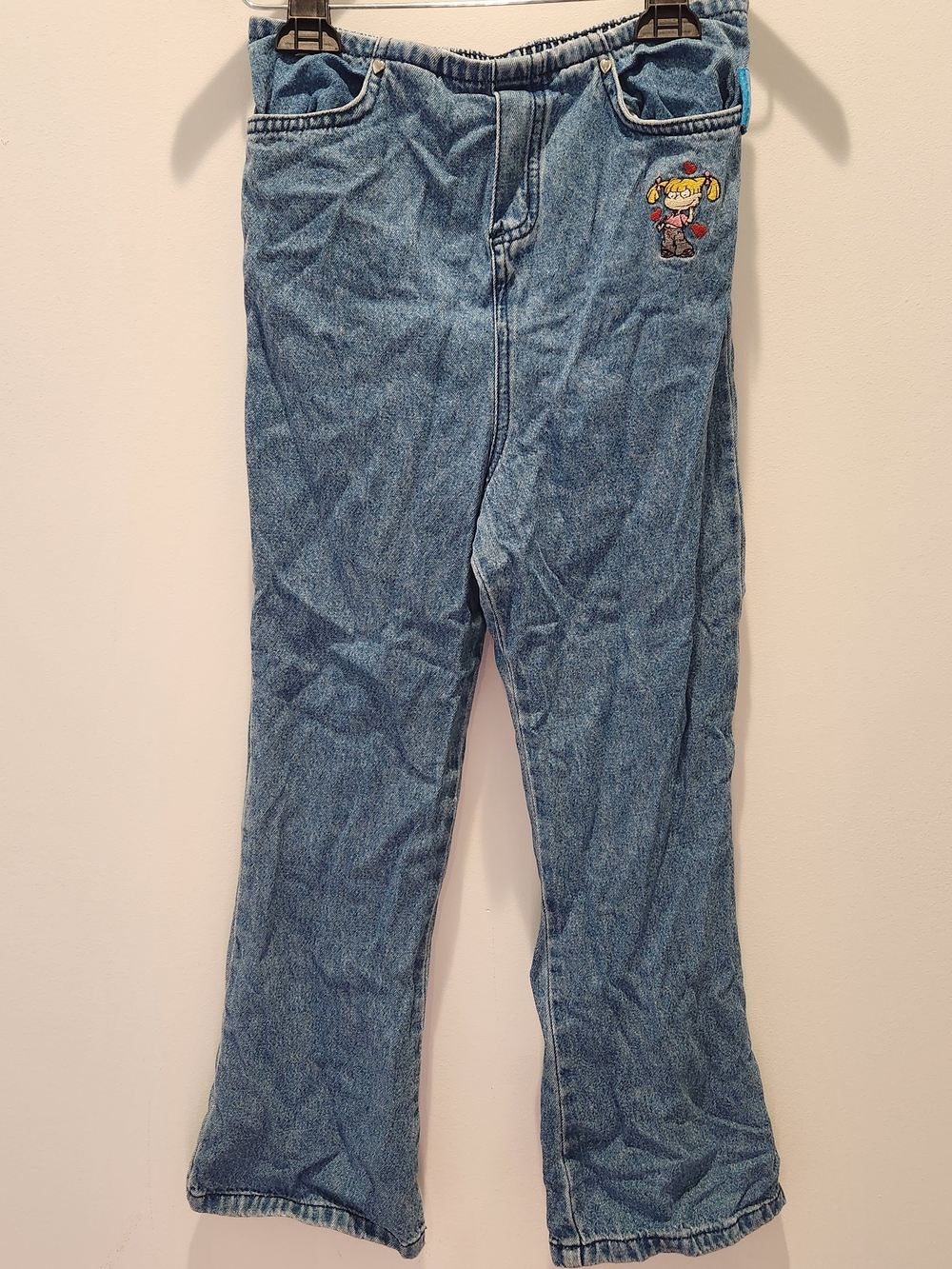 Vintage 90s Angelica Pickles Rugrats Girls XL Pull On Jeans Stretch Waistband